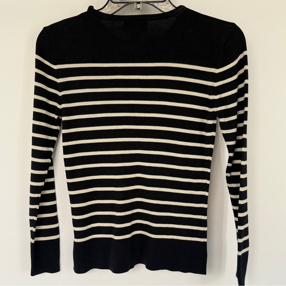 Lauren Ralph Lauren Navy Striped Sweater - Picture 4 of 5